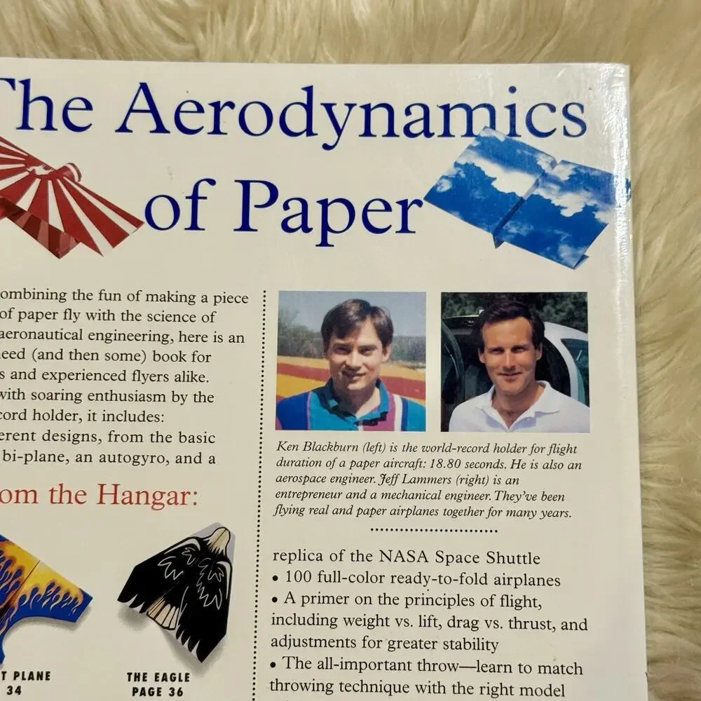 The World Record Paper Airplane Book by Jeff Lammers and Ken Blackburn (1994,...